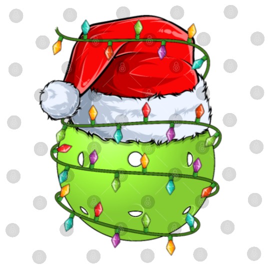 Pickleball Christmas Lights Digital Files