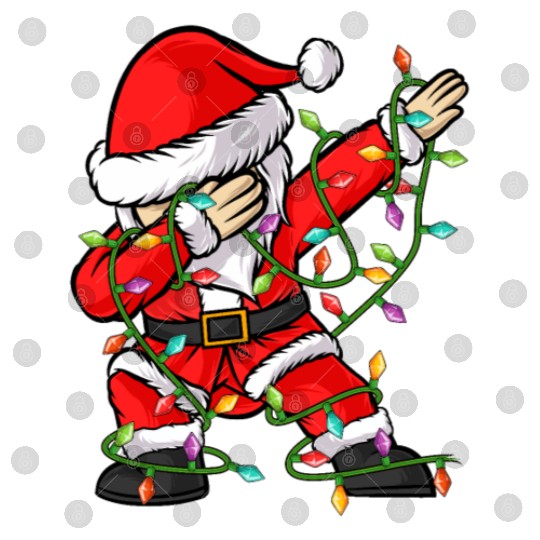Santa Dabbing Christmas Lights Digital Files