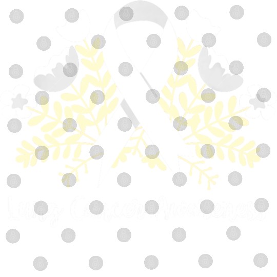 Lung Cancer Awarenss White Ribbon Floral Digital Files