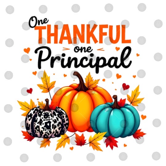 One Thankful Principal Thanksgiving Principal Fall Digital Files