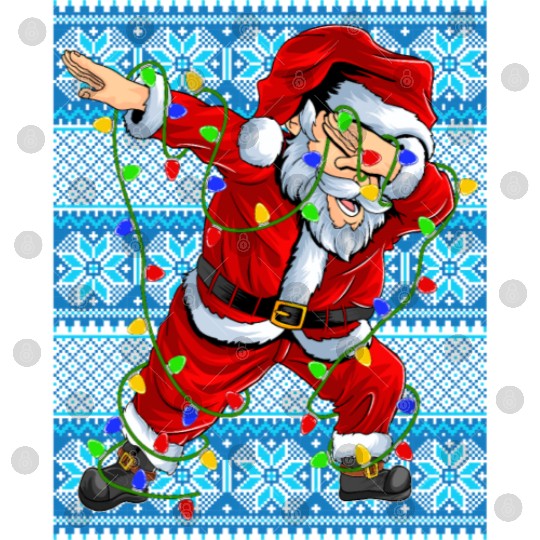 Dabbing Santa Christmas Tree Lights Digital Files