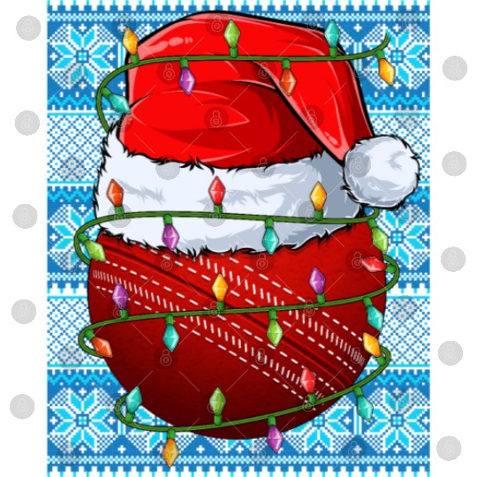 Cricket Ball Christmas Lights Digital Files