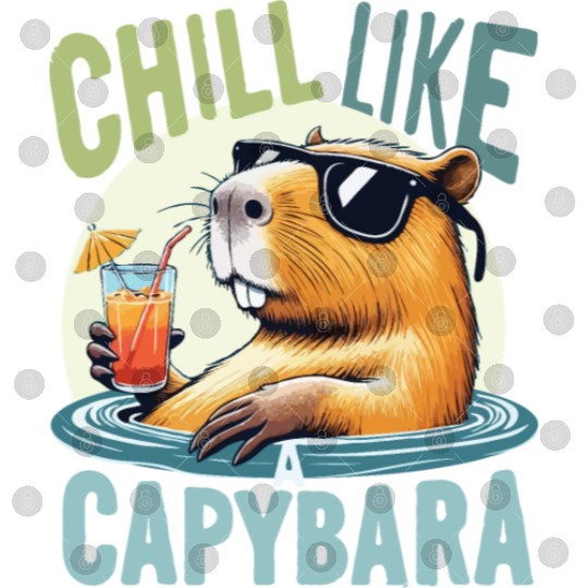 gift idea funny quote zen design Capybara Digital Files