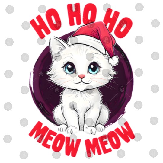 Ho Ho Ho, Meow Meow: Cute Christmas Cat Digital Files
