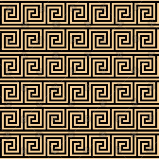 Greek Meander Key Squares Pattern Brown Digital Files