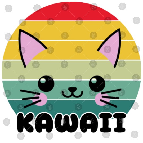 Kawaii Cat Face, Cat Lovers Digital Files