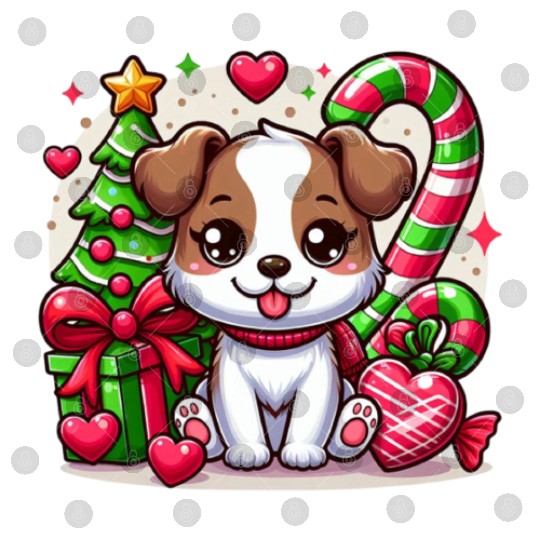 FUNNY CHRISTMAS DOG Digital Files