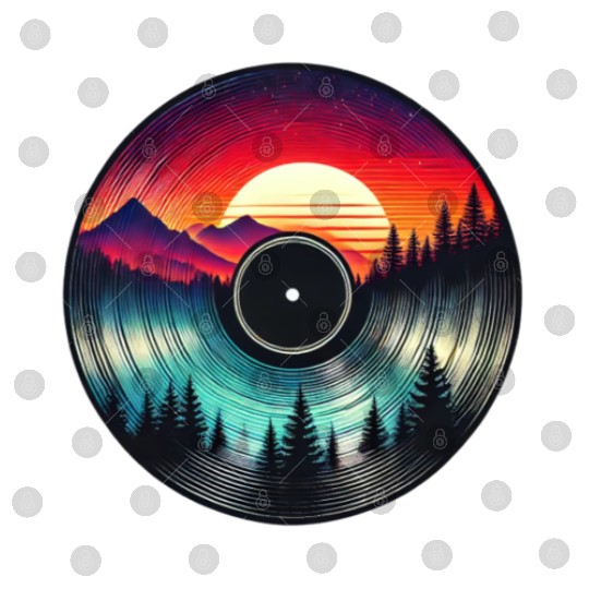 Sunset Vinyl Nature Inspired Retro Digital Files