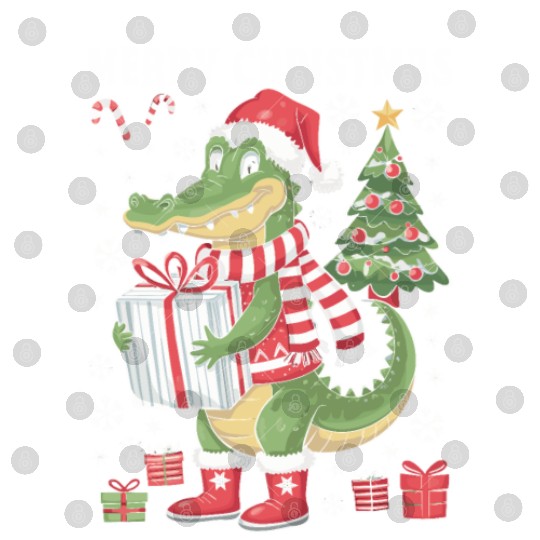 Christmas Alligator Cheer Digital Files