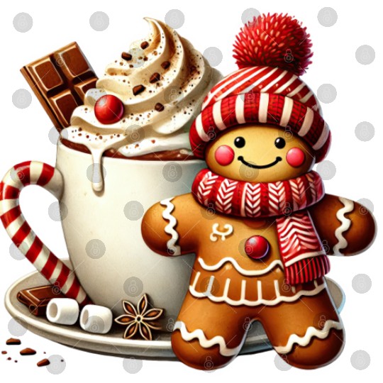 Gingerbread Christmas, Merry Christmas Digital Files