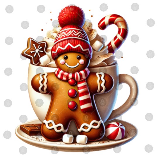 Gingerbread Christmas, Merry Christmas Digital Files