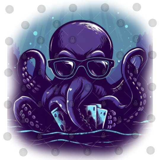 Blue Smart Octopus Digital Files