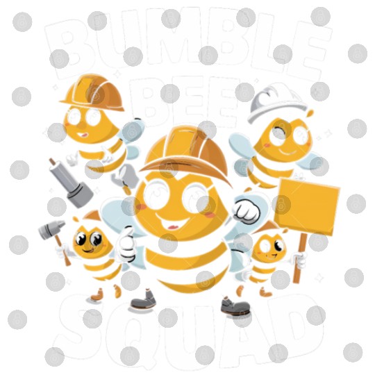 Fun Bumblebee Squad Cartoon Art Digital Files