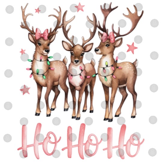 Ho Ho Ho Deer, Merry Christmas Digital Files