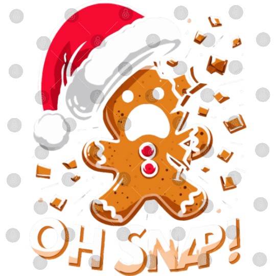 Gingerbread Oh Snap Funny Christmas Digital Files
