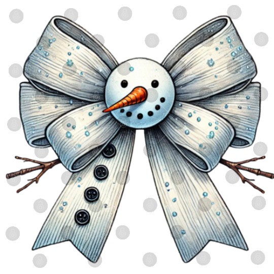 Snowman Coquette Bow, Merry Christmas Digital Files