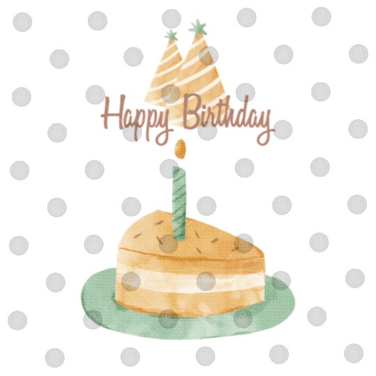 card neutral pale watercolor style birthday Digital Files