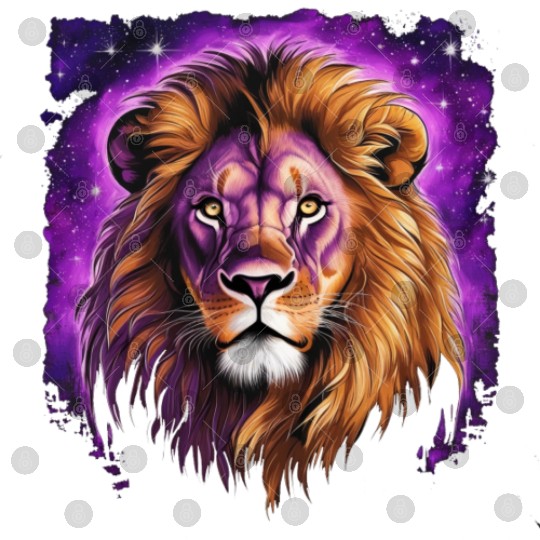 Starry Night Digital Files design of lion Rembrandt style