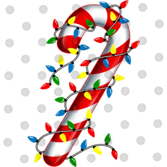 Candy Cane Merry and Bright Christmas Lights Candy Digital Files