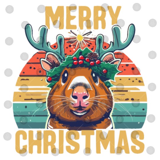 Funny Guinea Pig Christmas Digital Files