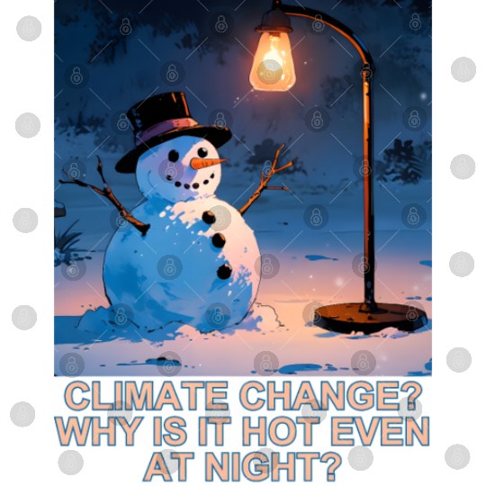 Frosty Snowman Under Street Lights Christmas Digital Files