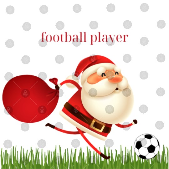 Christmas Santa Football Player Digital Files