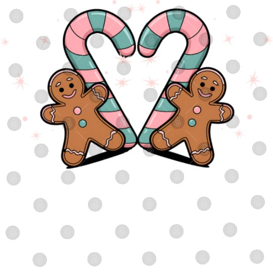 Festive Candy Cane & Gingerbread Holidays Digital Files