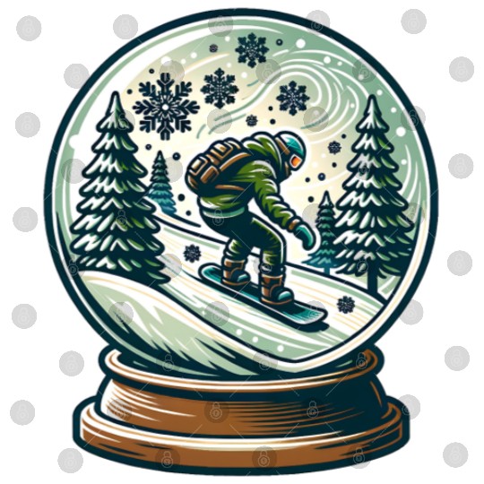 Snowboarding Adventure in Winter Wonderland Digital Files
