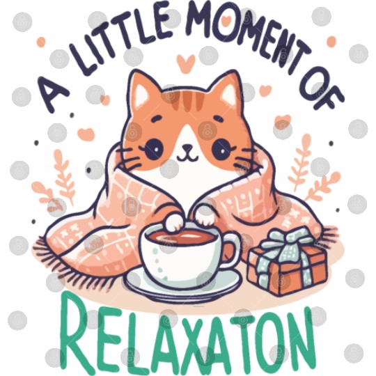 gift idea funny quote relaxation design kawaii cat Digital Files