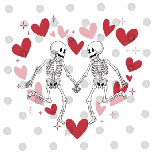 Coquette Valentine Dancing Skeleton Digital Files