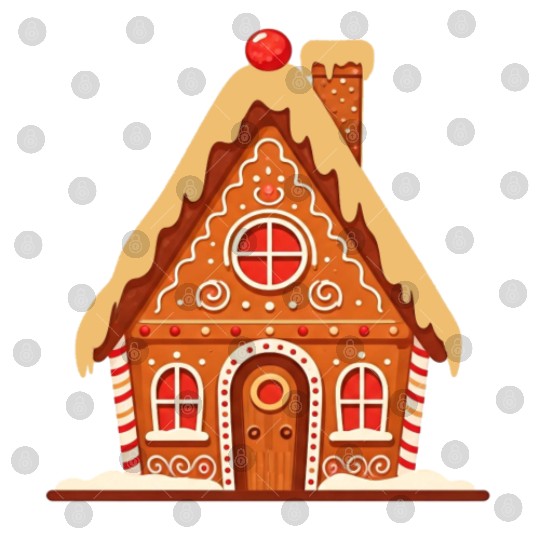 Festive Gingerbread House Print Digital Files