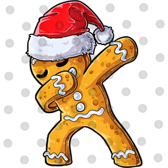Dabbing Gingerbread Santa Christmas Xmas Cookie Digital Files