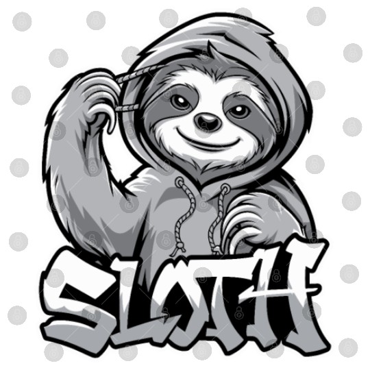 Sloth Hip-Hop Urban Style Funny Animal Digital Files