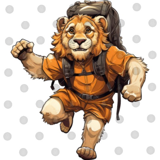 Lion Hiking / Mountaineering Lion Digital Files