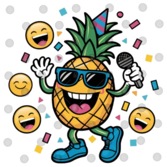 Pineapple Fruit Is Singing Digital Files