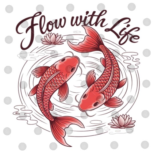 Koi Fish Flow With Life Digital Files