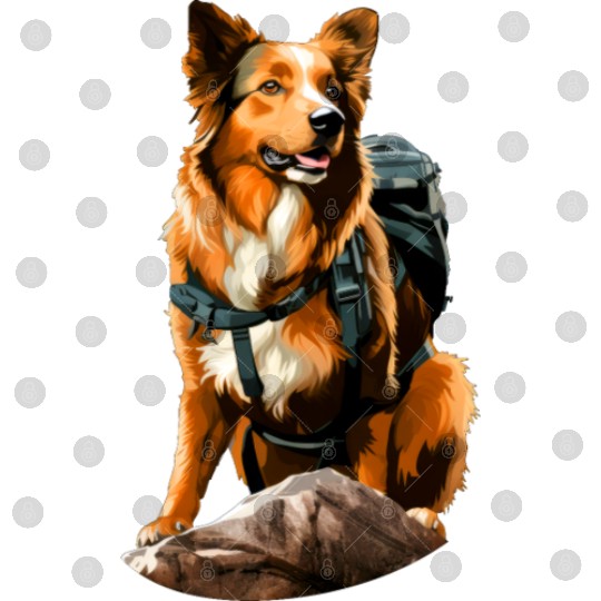 Dogs Mountaineering / Hiking Dog Digital Files