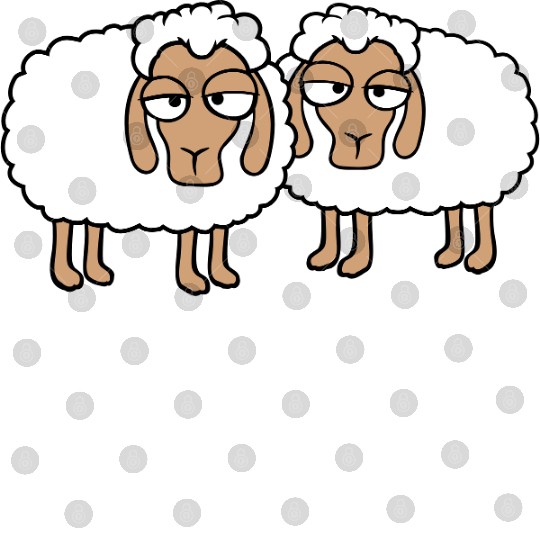 2 Sheep Tired Bored Look Team Sweet Crew Friends Digital Files