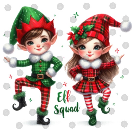 Christmas Plaid ELF Squad Digital Files