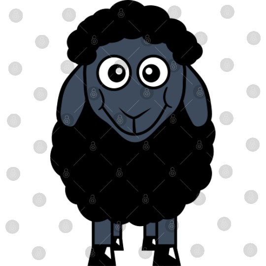 Black Sheep Small Cute Funny Lamb Cool Comic Sweet Digital Files
