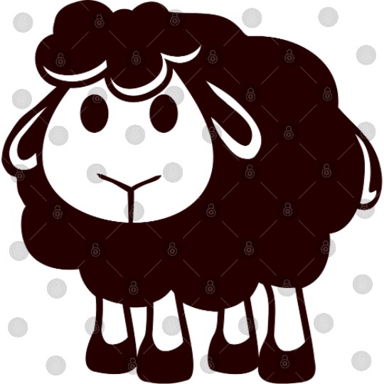 Black Sheep Small Cute Cute Lamb Cool Comic Sweet Digital Files