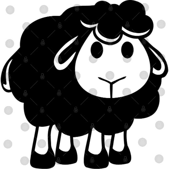 Black Sheep Small Cute Cute Lamb Cool Comic Sweet Digital Files