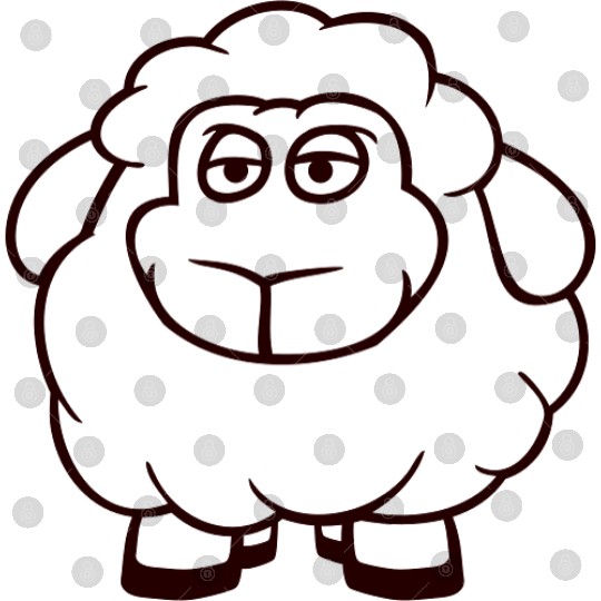 Sheep Baby Standing Bored Tired Cartoon Comic Cool Digital Files
