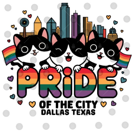 Pride of Dallas City Texas USA Rainbow Flag Digital Files
