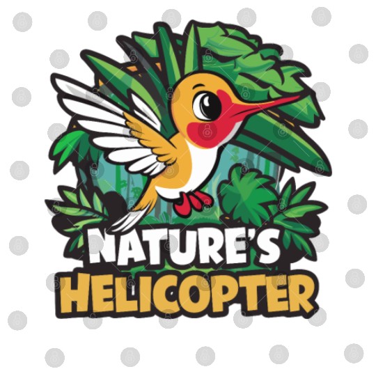 Hummingbird Humor Nature's Helicopter Tropical Digital Files