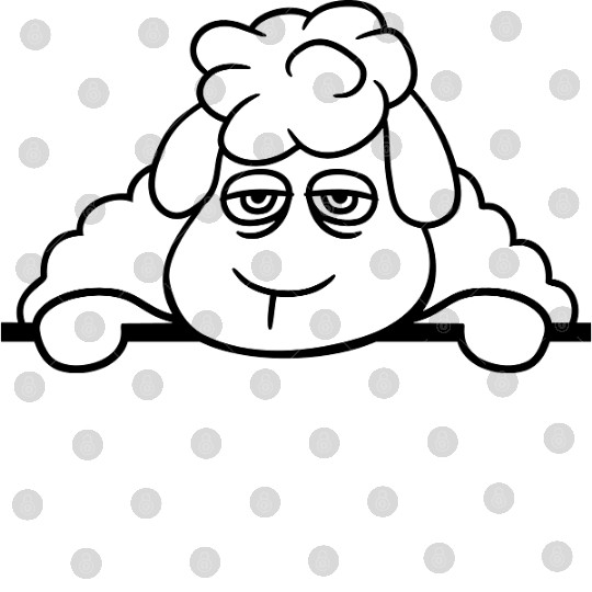 Sheep Tired Bored Behind Fence Wall Sign Looking Digital Files