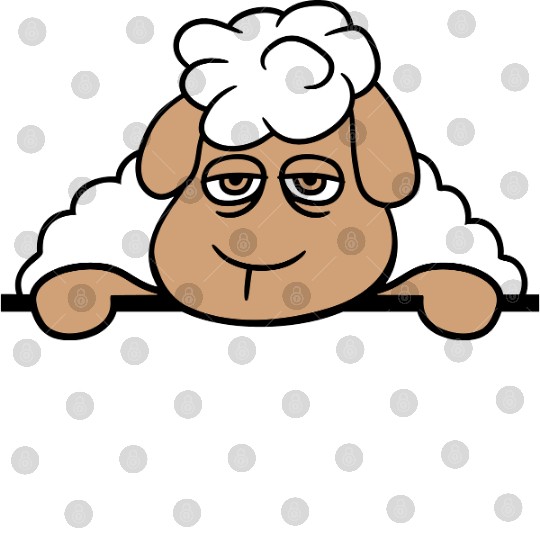 Sheep Tired Bored Behind Fence Wall Sign Looking Digital Files