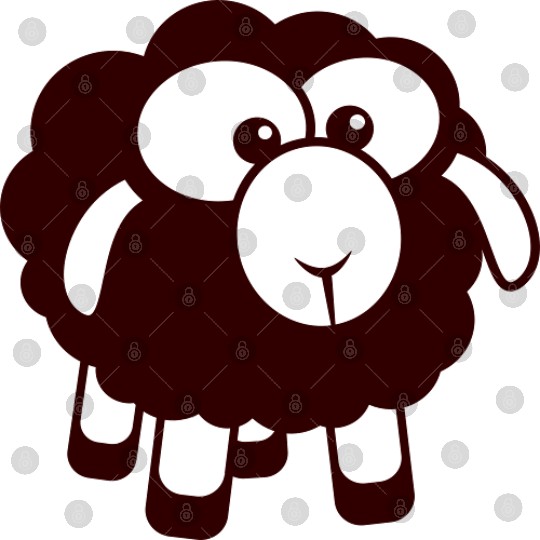 Black Sheep Small Cute Cute Lamb Cool Comic Sweet Digital Files