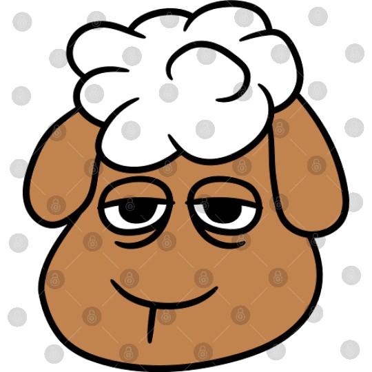 Sheep Tired Bored Empty Look Head Face Unhappy Sad Digital Files