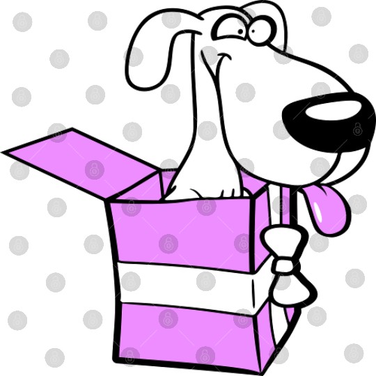 Dog Pet Gift Box Funny Crazy Surprise Fun Puppy Digital Files